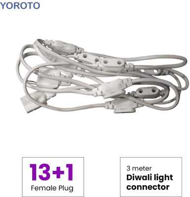 yoroto 13 LEDs 3 m White Color Changing, Steady, Flickering Strip Rice Lights(Pack of 1)