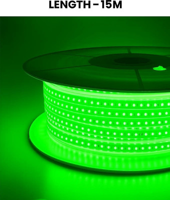 spark world 1200 LEDs 15 m Green Steady Strip Rice Lights(Pack of 1)