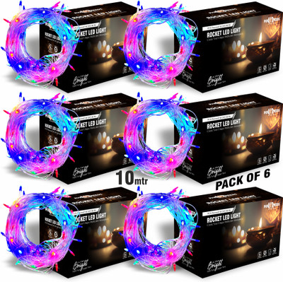 Pick Ur Needs 24 LEDs 10 m Multicolor Color Changing Bulb Rice Lights(Pack of 6)