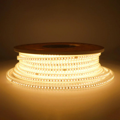 MANSAA 120 LEDs 5 m Yellow Steady Strip Rice Lights(Pack of 1)