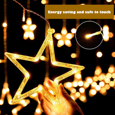 Atipriya 138 LEDs 2.5 m Yellow Flickering Star Rice Lights(Pack of 1)