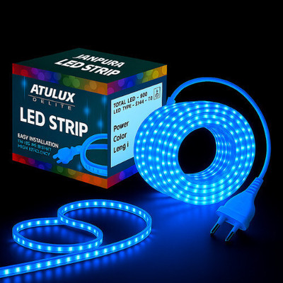 ATULUX 950 LEDs 14 m Blue Steady Strip Rice Lights(Pack of 1)
