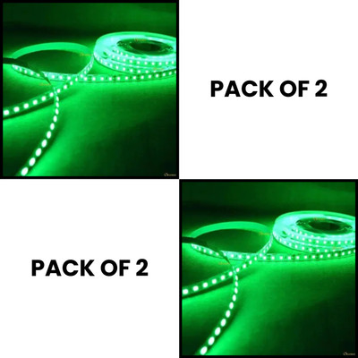 spark world 120 LEDs 5 m Green Steady Strip Rice Lights(Pack of 2)