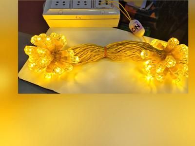 P-ON 50 LEDs 15 m Gold, Yellow Steady String Rice Lights(Pack of 1)