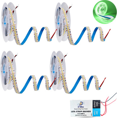 D'Mak 4 LEDs 5 m Green Flickering Strip Rice Lights(Pack of 4)