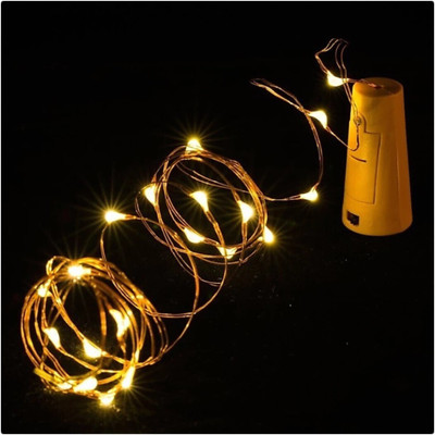 Local Charm 20 LEDs 1.98 m Yellow Steady String Rice Lights(Pack of 1)