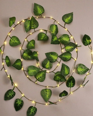 Refulgix 30 LEDs 3 m Yellow Steady Leaf Rice Lights(Pack of 1)