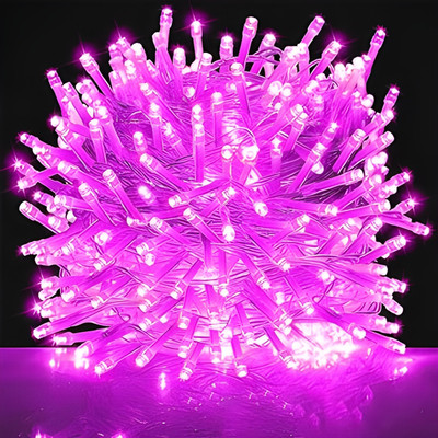 Kingdom 56 LEDs 13 m Pink Steady String Rice Lights(Pack of 1)