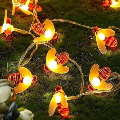 romj 14 LEDs 3 m Yellow Steady Butterfly Rice Lights(Pack of 1)