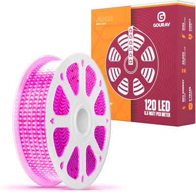 GOURAV 6000 LEDs 50 m Pink Steady String Rice Lights(Pack of 1)