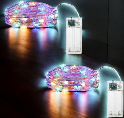 Trendx 33 LEDs 2 m Multicolor Steady String Rice Lights(Pack of 1)