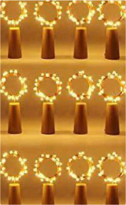 ASTRELLA 20 LEDs 1.98 m Yellow Steady String Rice Lights(Pack of 12)