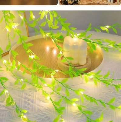 Atipriya 200 LEDs 3 m Yellow Flickering Leaf Rice Lights(Pack of 1)