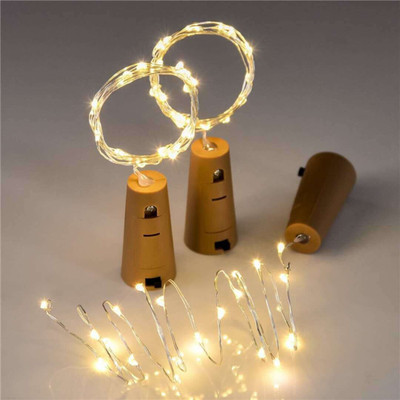 NISCO 20 LEDs 2.1 m Gold Steady String Rice Lights(Pack of 1)