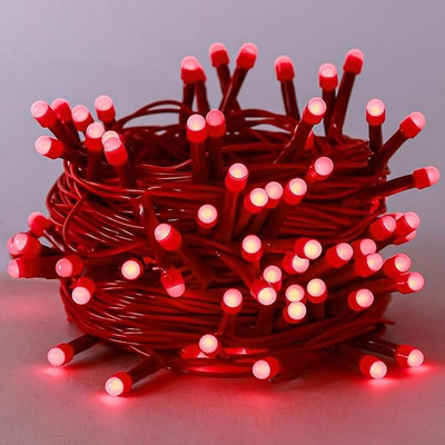silvercreeks 40 LEDs 15 m Red Steady Ball Rice Lights(Pack of 1)