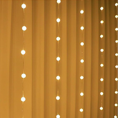 FIZZYTECH 100 LEDs 3.5 m Yellow Flickering Ball Rice Lights(Pack of 1)