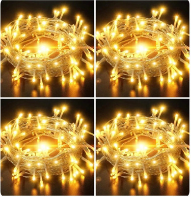 Local Charm 112 LEDs 12.5 m Yellow Steady String Rice Lights(Pack of 4)