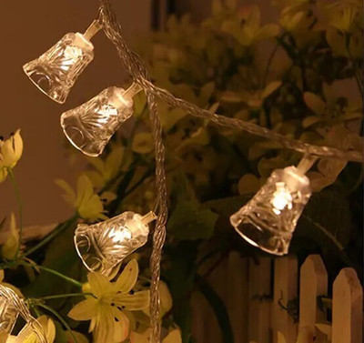 Home Delight 14 LEDs 4 m Yellow Steady Bell Rice Lights(Pack of 1)