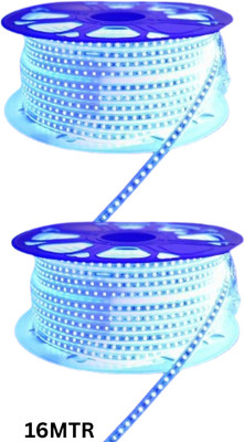 ELSON 1080 LEDs 16 m Blue Steady Strip Rice Lights(Pack of 2)
