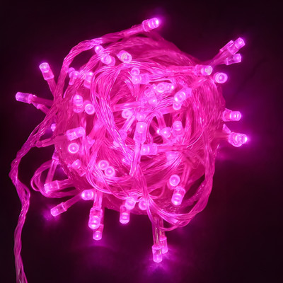 WBD 180ledx21M Pink Waterfall String Light with Multi Function Modes for Decoration LED Front Light(Pink)