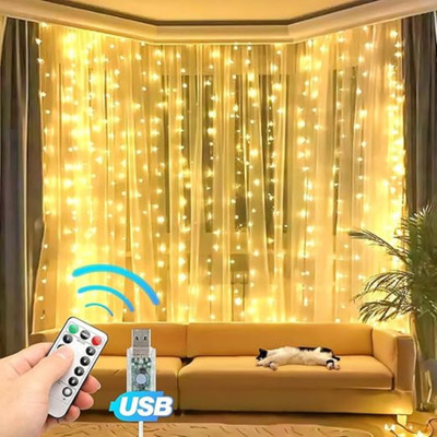 XERGY 300 LEDs 2.99 m Yellow Flickering, Steady String Rice Lights(Pack of 1)