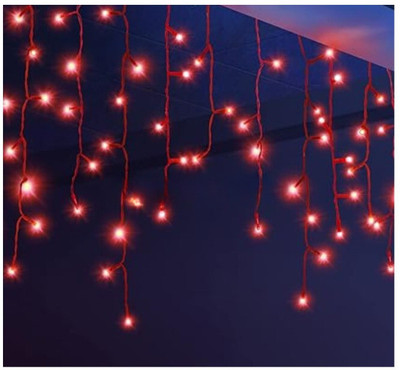WBD 54 LEDs 20 m Red Steady Bulb Rice Lights(Pack of 1)