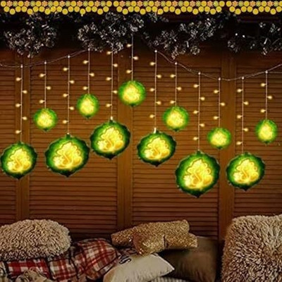 JSK 14 LEDs 4 m Yellow Steady Ganesh Rice Lights(Pack of 1)