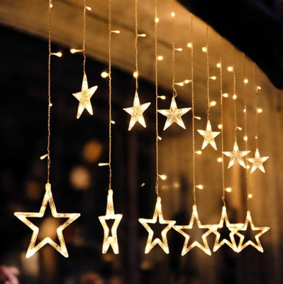 homely whimsy 14 LEDs 3.5 m Yellow Steady Star Rice Lights(Pack of 1)