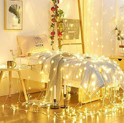 AgTrendz 46 LEDs 14.99 m Gold Steady String Rice Lights(Pack of 1)