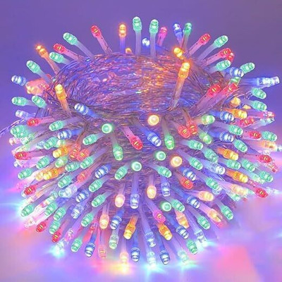 GAUVIK 150 LEDs 30 m Multicolor Steady String Rice Lights(Pack of 1)
