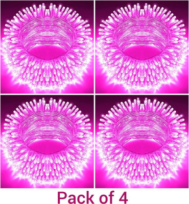 AP Source 40 LEDs 12 m Pink Steady Bulb Rice Lights(Pack of 1)