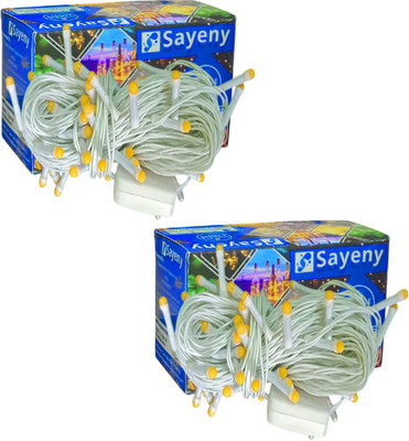 SAYENY 40 LEDs 15 m Yellow, White Steady String Rice Lights(Pack of 2)