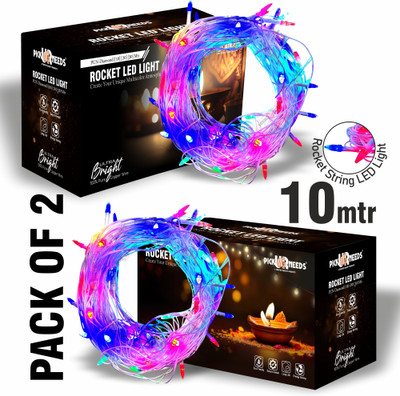 Pick Ur Needs 24 LEDs 10 m Multicolor Color Changing Bulb Rice Lights(Pack of 2)