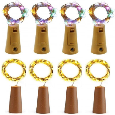 xenith 20 LEDs 2 m Multicolor, Gold Steady String Rice Lights(Pack of 8)