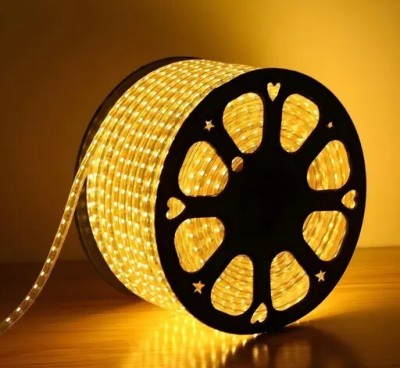 METBRIGHT 600 LEDs 5 m Yellow Steady Strip Rice Lights(Pack of 1)