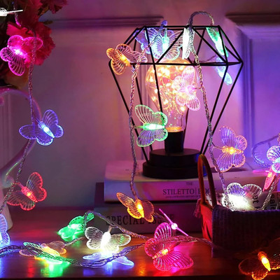 One23POP 14 LEDs 3 m Multicolor Steady Butterfly Rice Lights(Pack of 1)