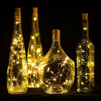 Sai Craft Creations 30 LEDs 5 m Yellow Flickering String Rice Lights(Pack of 4)