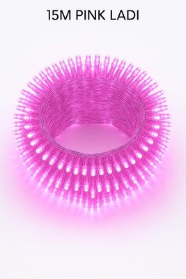 spark world 40 LEDs 11 m Pink Steady Bulb Rice Lights(Pack of 1)