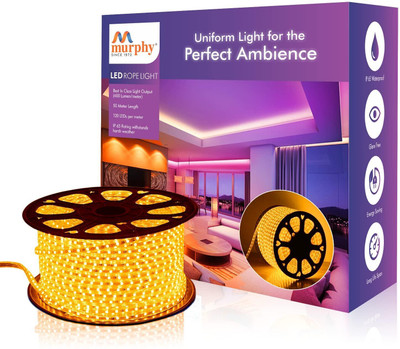 MURPHY 1800 LEDs 15 m Gold Steady String Rice Lights(Pack of 1)
