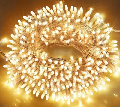 AdhyaTrades 150 LEDs 20 m Yellow Steady, Flickering String Rice Lights(Pack of 1)