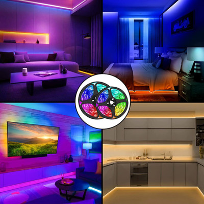 WunderVoX 160 LEDs 4 m Multicolor Color Changing, Flickering, Steady Strip Rice Lights(Pack of 2)