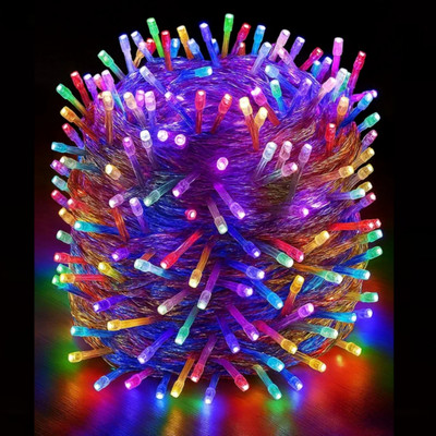 Shreyansh 600 LEDs 100 m Multicolor Flickering, Steady Bulb Rice Lights(Pack of 1)