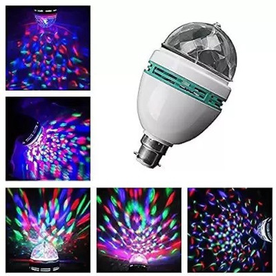 Glamezone 360 Degree LED Rotating Bulb Magic Disco LED Light, LED Bulb Light Lamp Colorful Single Disco Ball(Ball Diameter: 2.5 cm)