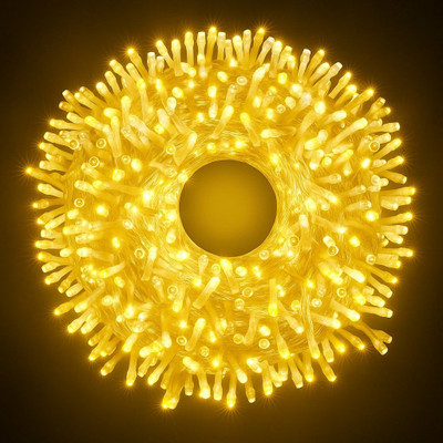 SheTaara 300 LEDs 100 m Yellow Flickering, Steady Bulb Rice Lights(Pack of 1)
