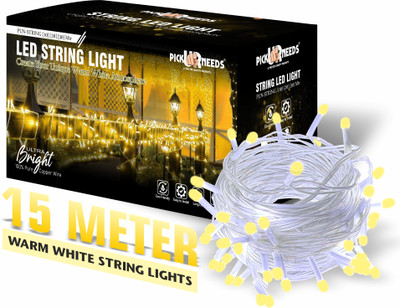 Pick Ur Needs 60 LEDs 15 m Beige Steady String Rice Lights(Pack of 1)