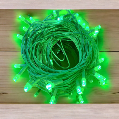HASRU 100 LEDs 10.01 m Green Steady Bulb Rice Lights(Pack of 3)