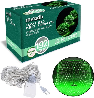 MIRADH 192 LEDs 3 m Green Color Changing, Flickering, Steady String Rice Lights(Pack of 1)