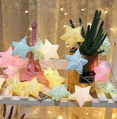 JSK 14 LEDs 4 m Multicolor Color Changing Star Rice Lights(Pack of 1)