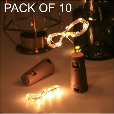 Raga Plus 20 LEDs 1.97 m Yellow Steady String Rice Lights(Pack of 10)
