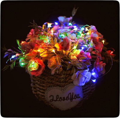 Local Charm 20 LEDs 1.98 m Multicolor Steady String Rice Lights(Pack of 1)
